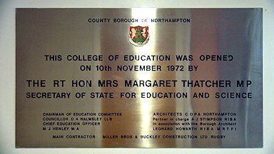 Opening plaque, 1972
