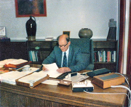 Picture of Eric Ogilvie in his office