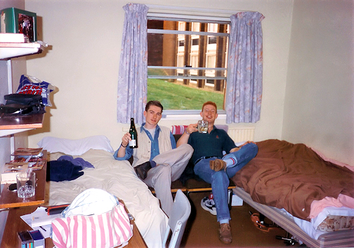 Two male students in a twin room