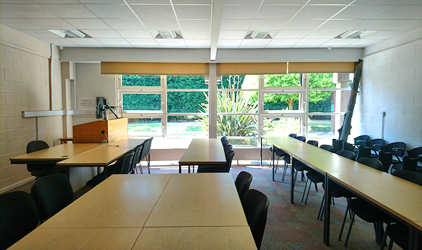 Lecture room in the Leather Centre
