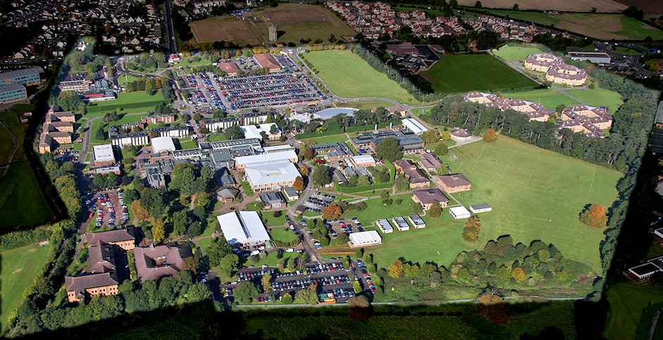 An aerial view of the sizeable site
